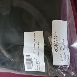 New Rokwolf Joggers in Black, NWT,  Sz. XS